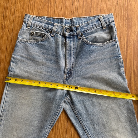 Vintage 80s Levi’s 517 Orange Tab Jeans | 32x33 Cropped | Distressed - Picture 9 of 11